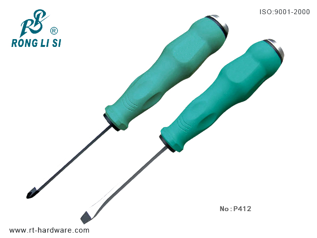 Slotted & PhillipInsulated TPR Handle Hammer Screwdriver (P412)