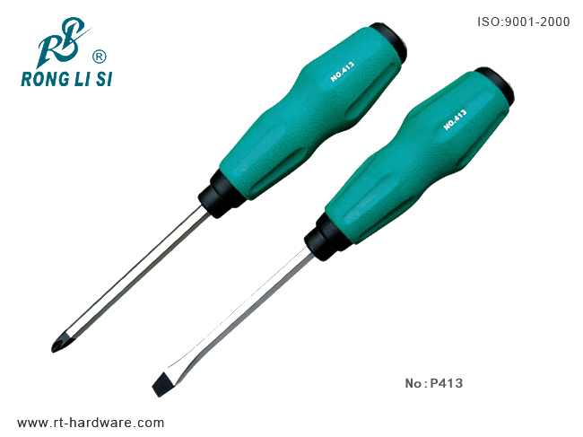 Slotted & PhillipInsulated TPR Handle Hammer Screwdriver (P413)