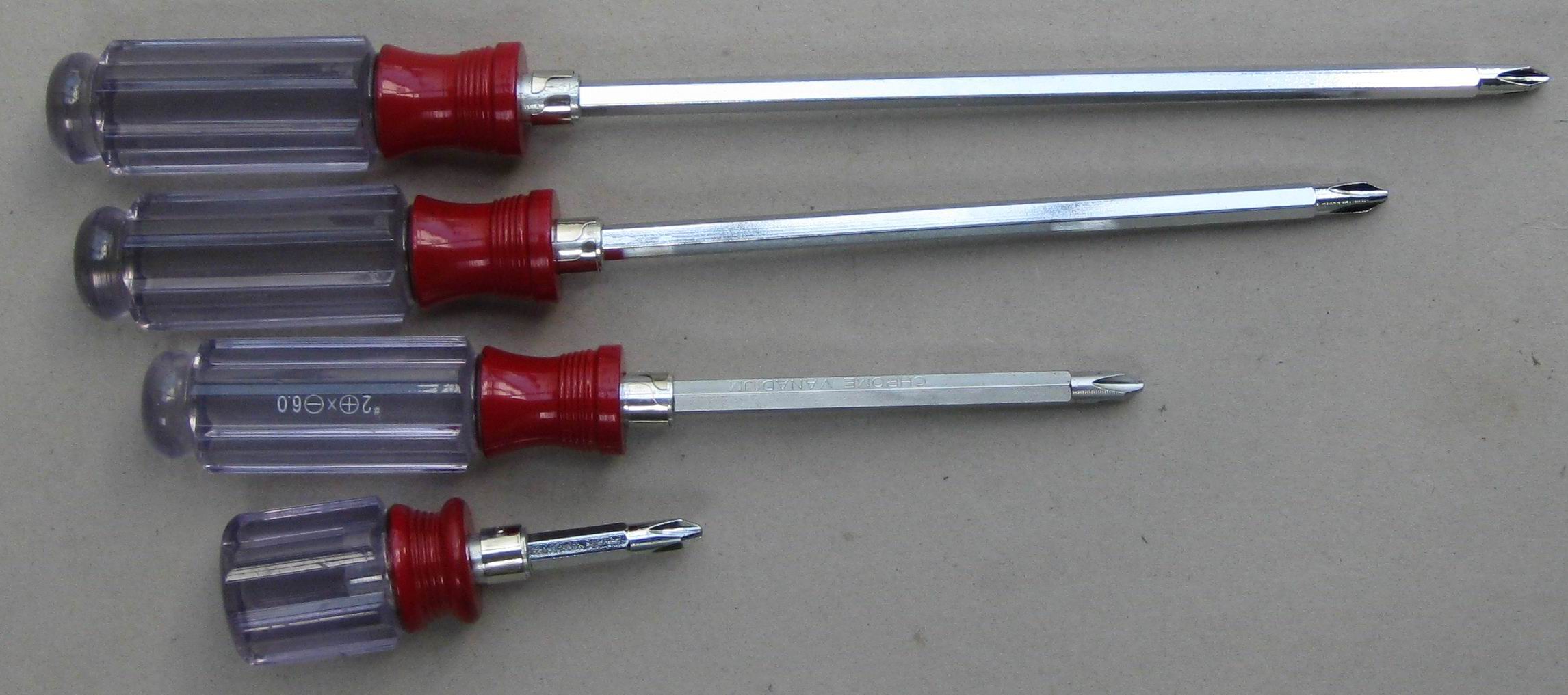 Slotted & Phillip2 way Screwdriver with PVC Handle (P9806)