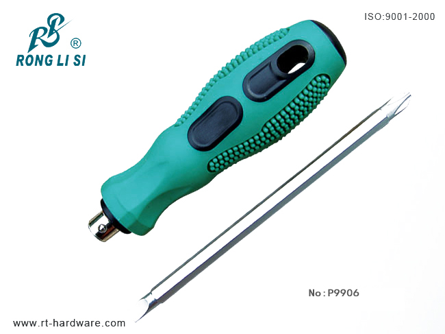 Slotted & Phillip2 way Screwdriver with TPR Handle (P9906)