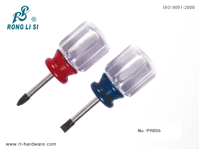 PVC Handle Stubby Screwdriver(P9806-1.5")
