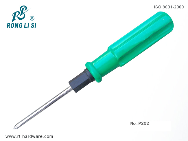 2 way Screwdriver with PVC Handle (P202)