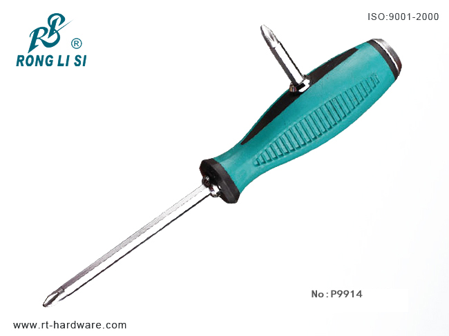 Double-use Screwdriver with TPR Handle (P9914)